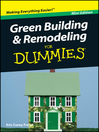 Green Building and Remodeling For Dummies<sup>®</sup> (eBook)